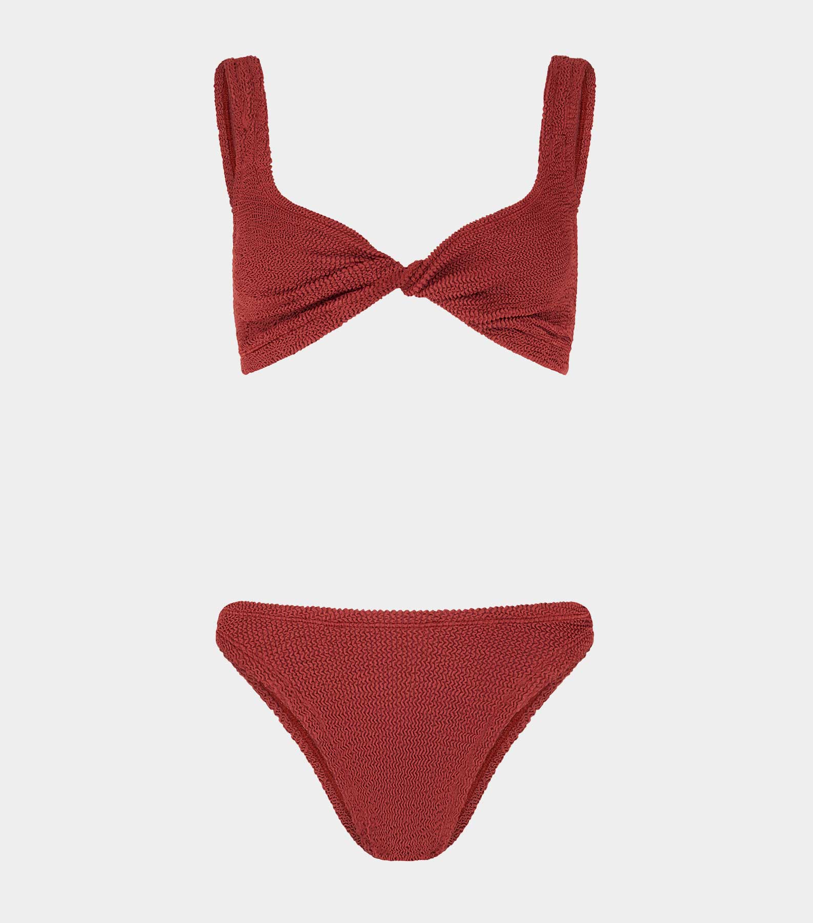 HUNZA G Coverage Juno Bikini   Metallic Rosewood