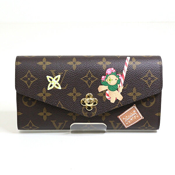 LOUIS VUITTON Long Wallet Purse M12207 monogram canvas leather Brown Portefeuille Sarah Vivienne