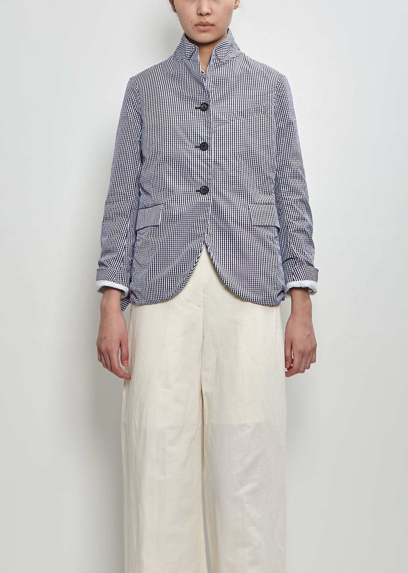 BERGFABEL Cotton Tyrol Jacket — Navy Check