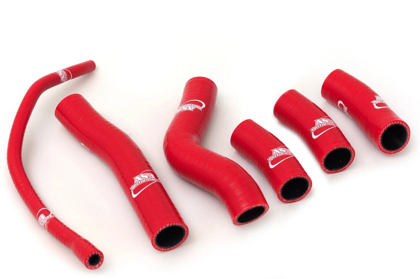 KAWASAKI GPZ 900 R 1984 1996 AS3 PERFORMANCE SILICONE RADIATOR HOSES RED