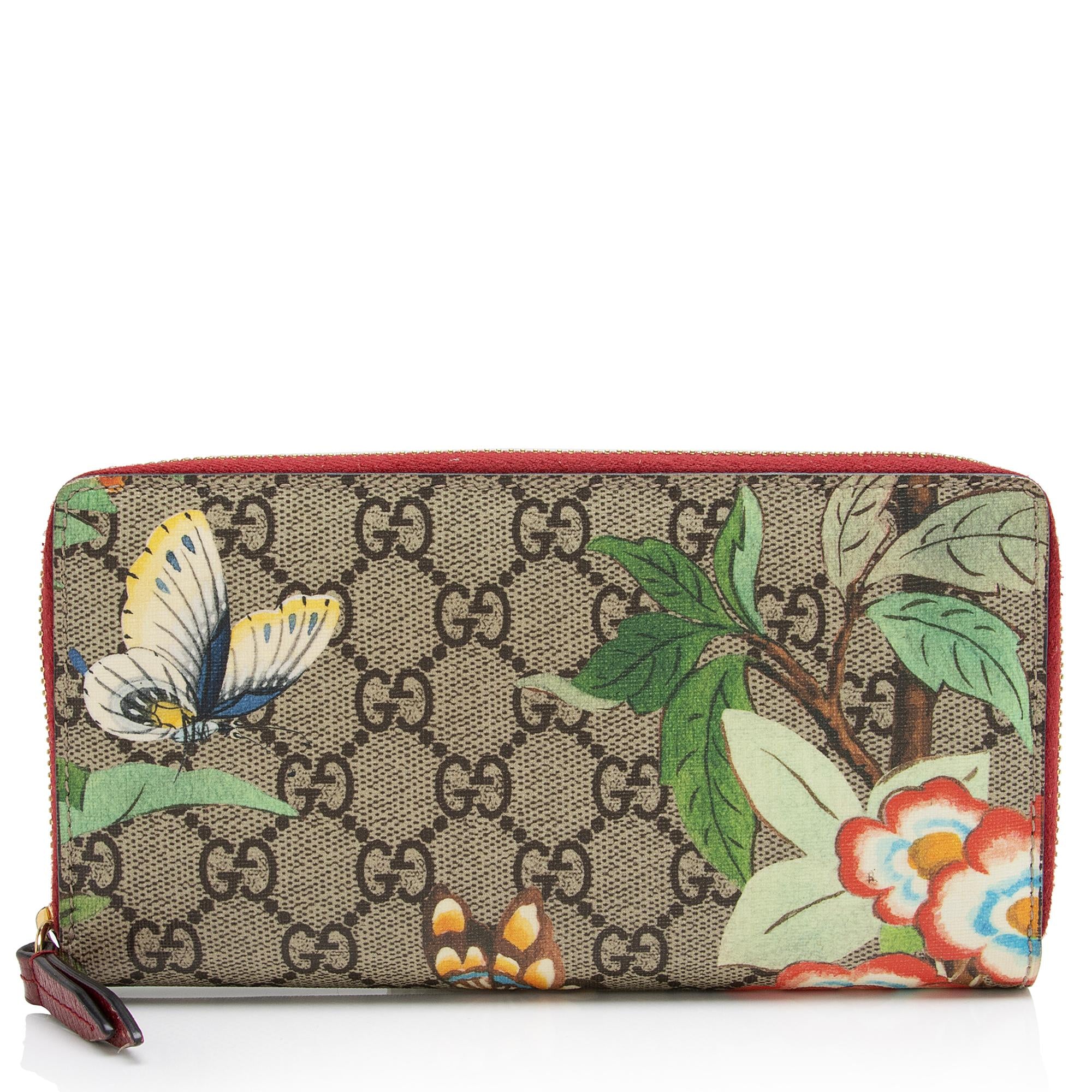 Gucci GG Supreme Tian Zip Around Wallet (SHF 2YyS7K)