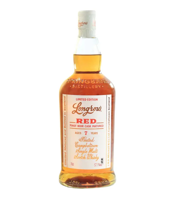 SPRINGBANK Longrow Red 7 Year Pinot Noir Cask Matured Limited Edition Scotch 750mL