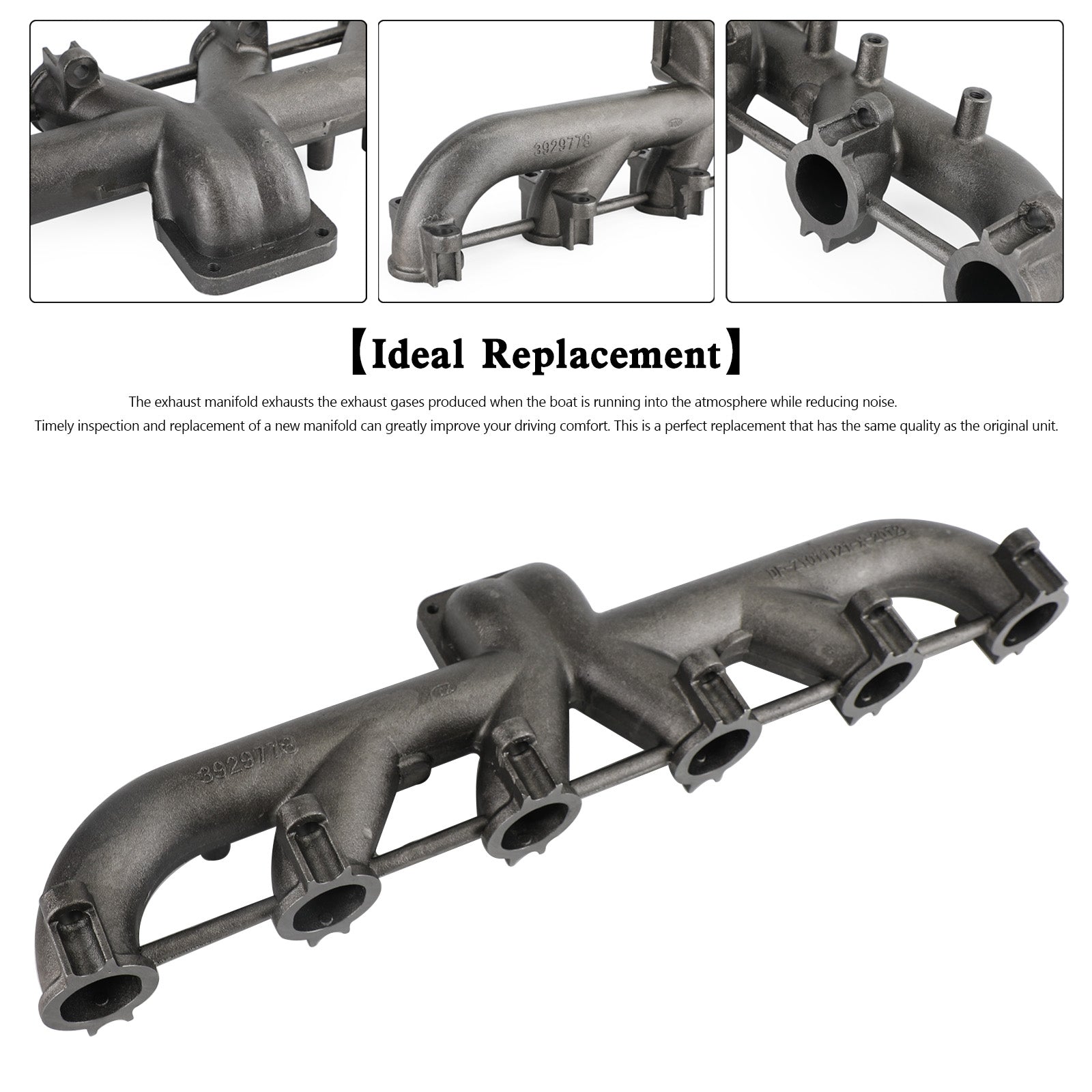 VIPIH Exhaust Manifold Tube For Cummins 6C 8.3C ISC ISL 8.9L 3931441 3917668 3929778