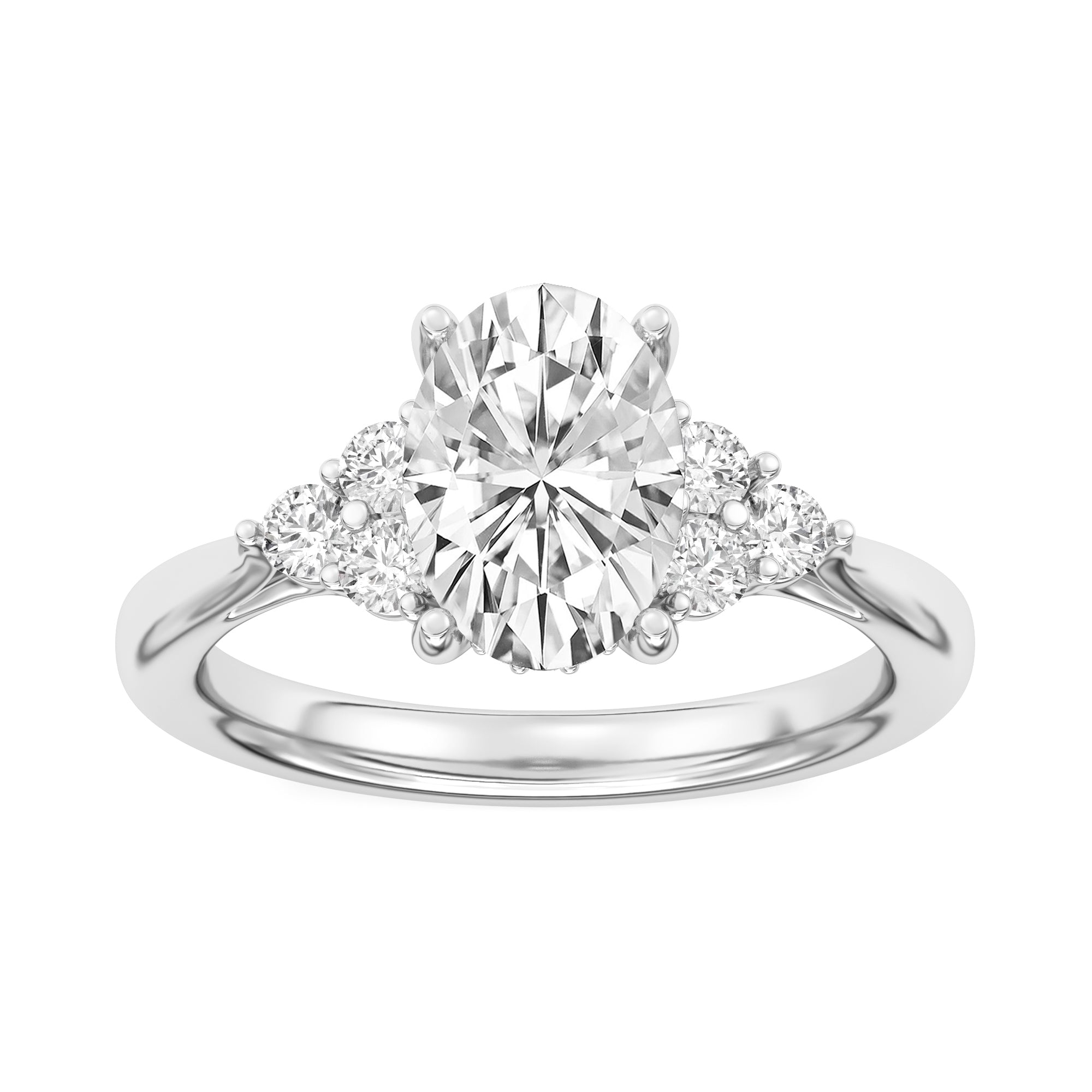 MAXMARK INC. Lasker's Big Rocks Lab Grown Diamond Collection Hidden Halo Ring with 2.05ct Oval Center  Diamond