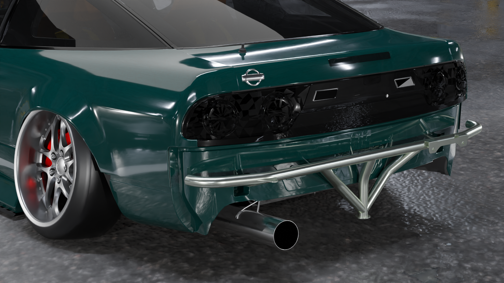 TRUE FOCUS FABRICATION Nissan 240SX S13 Hatchback   Rear Standard Bash Bar