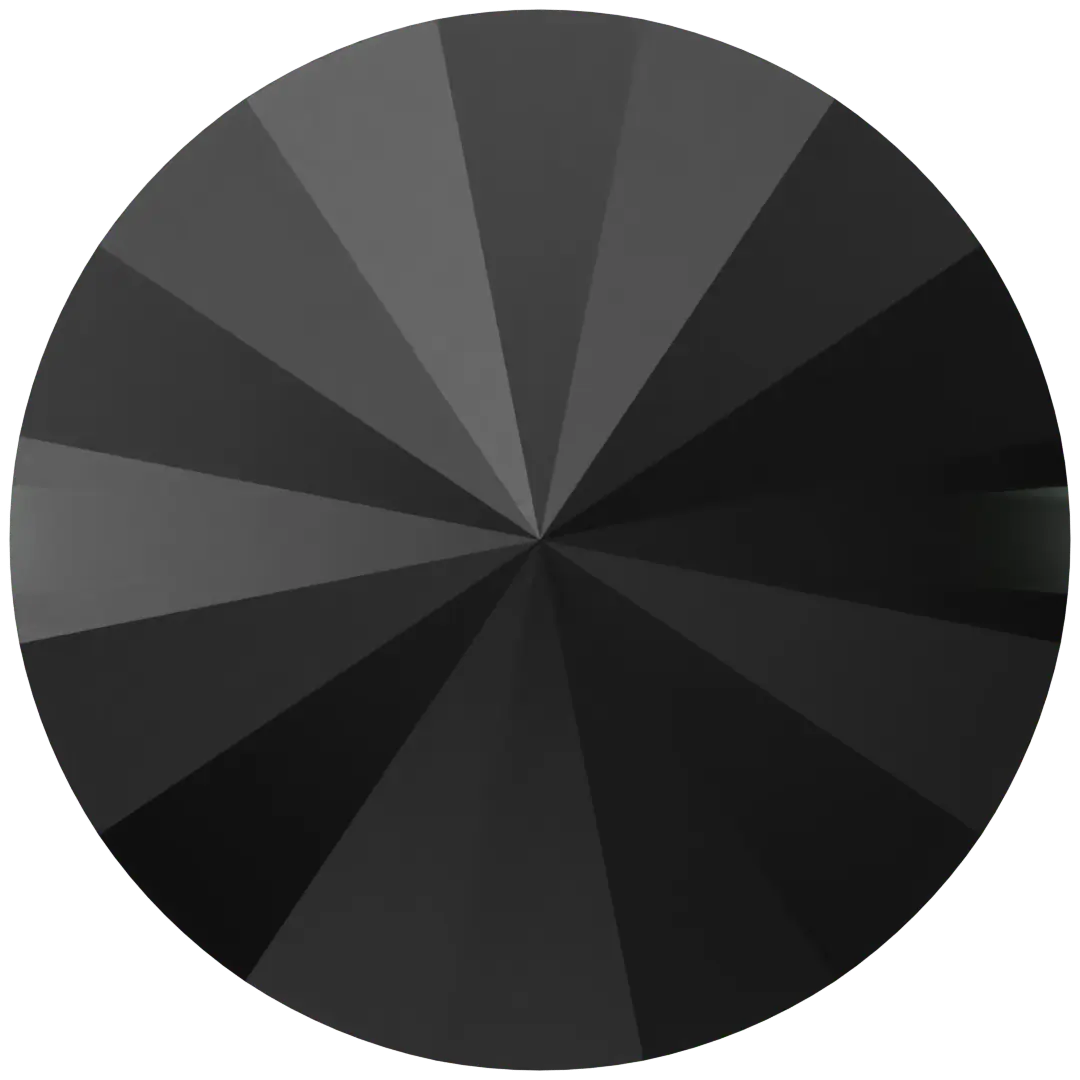 Serinity Sew On Crystals Rivoli Button (3015) Jet UNFOILED