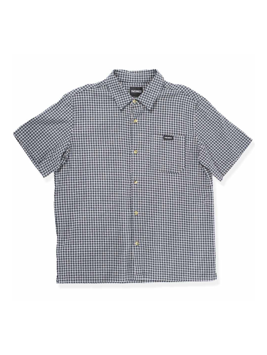 THEORIES OF ATLANTIS Theories Avignon Flannel Button Up Shirt   Sea