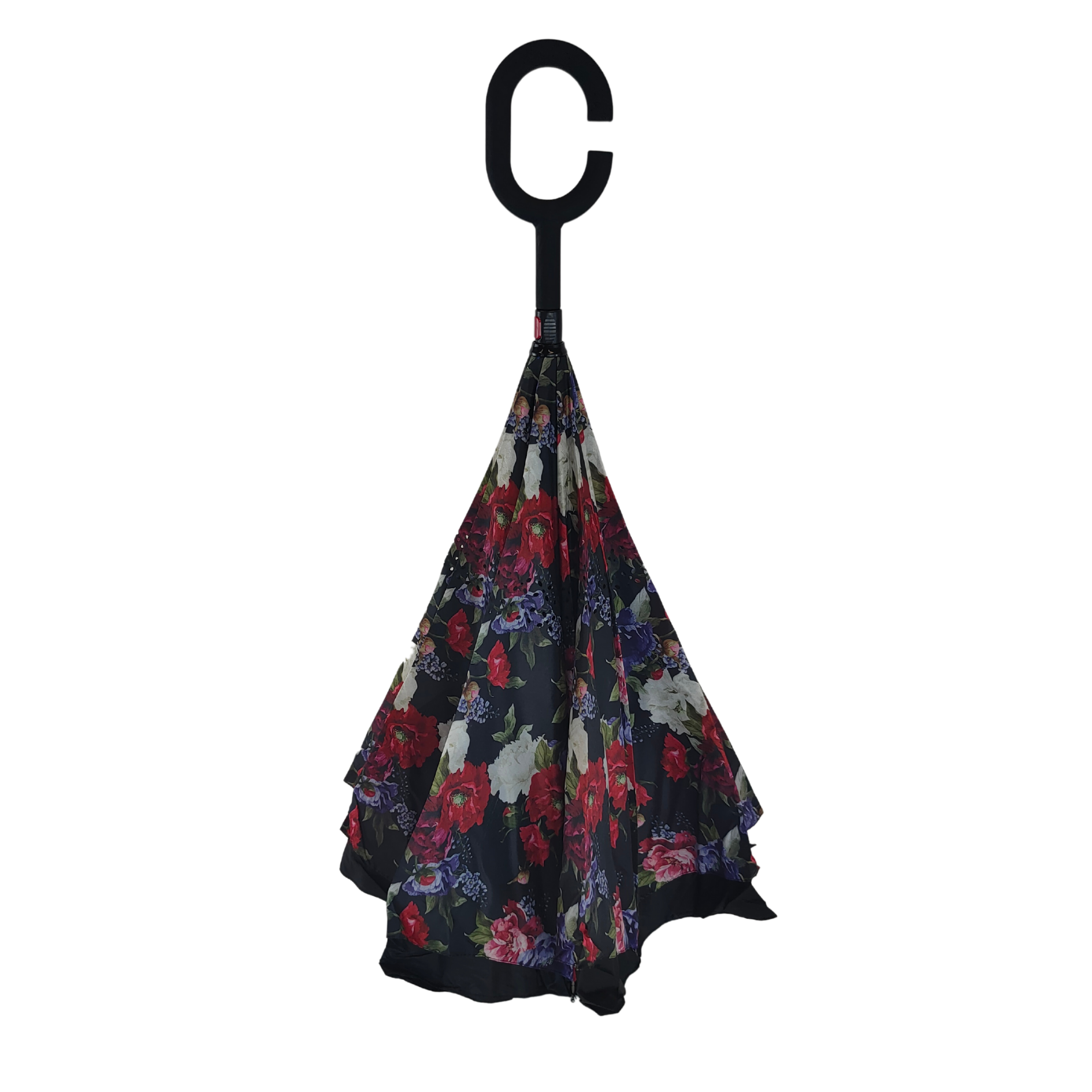 Artico   Bluhen Inverted Umbrella   Black Floral