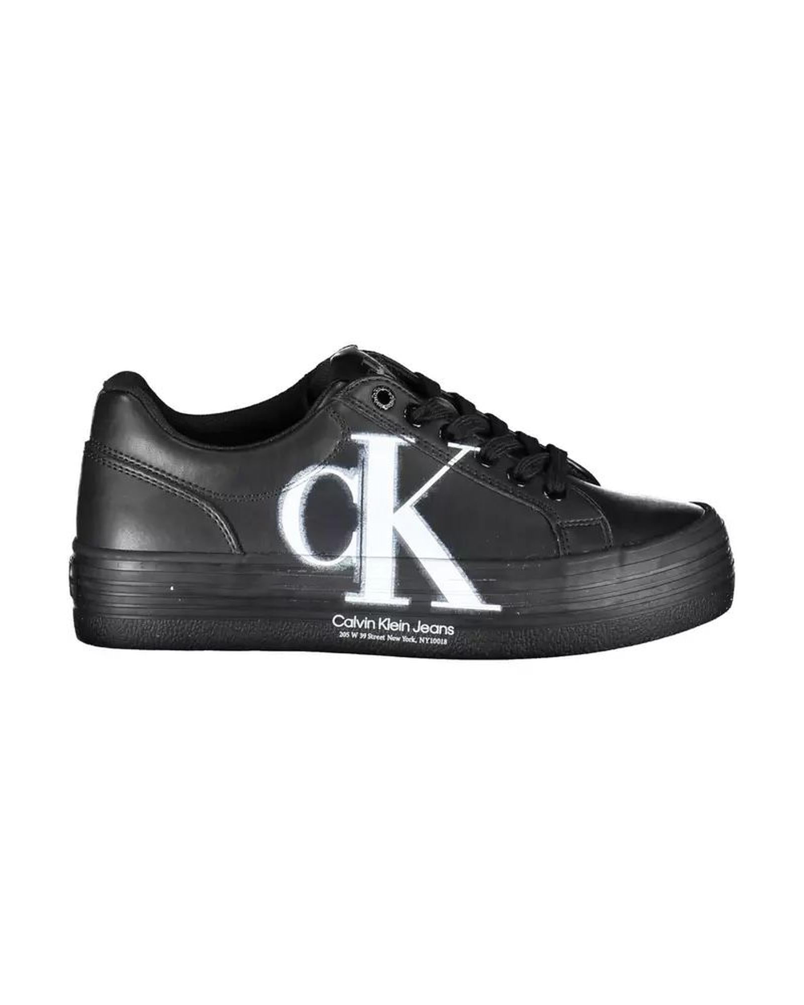 BRIGHTSHOP Calvin Klein Women's Black Polyester Sneaker   38 EU