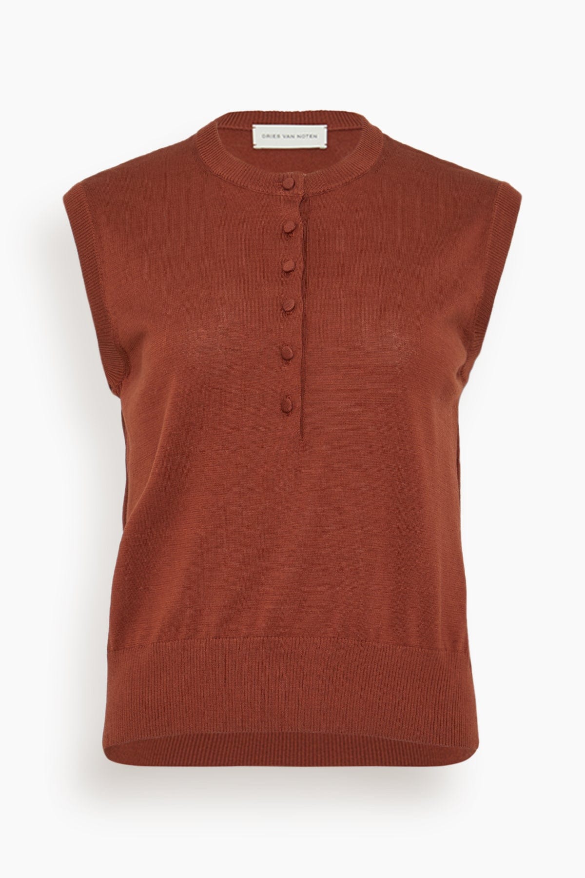 DRIES VAN NOTEN Togo Top in Brown