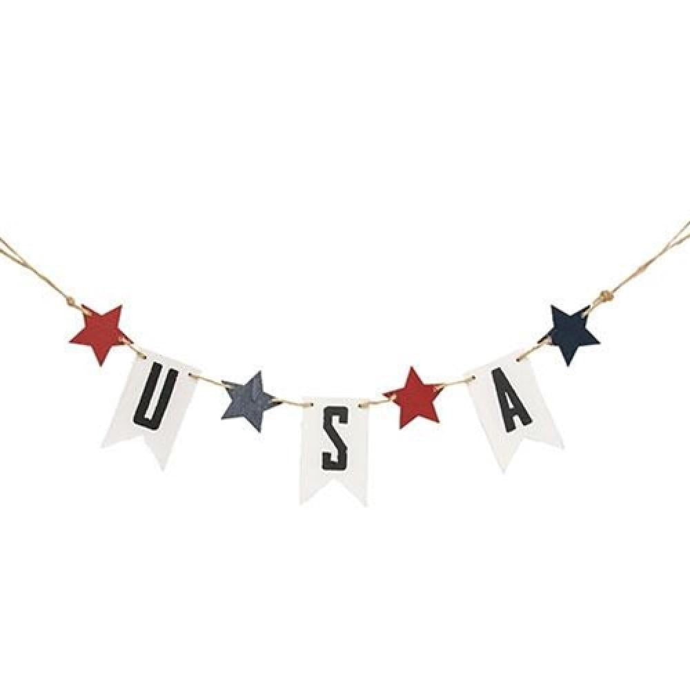 2736 USA Tag & Stars Garland