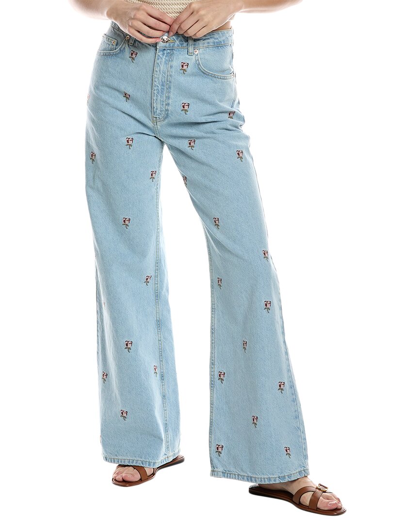 2000 FARM Rio Rose Embroidery Jean