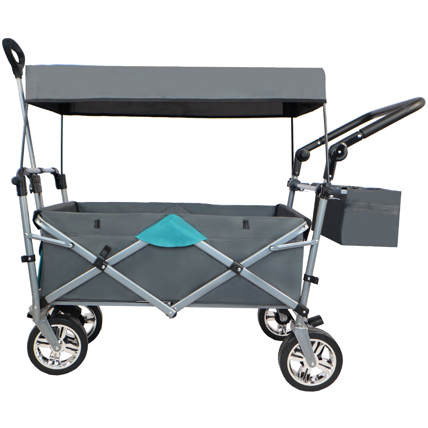 2594 Streamdale Push & Pull Utility Folding Wagon with Removable Canopy