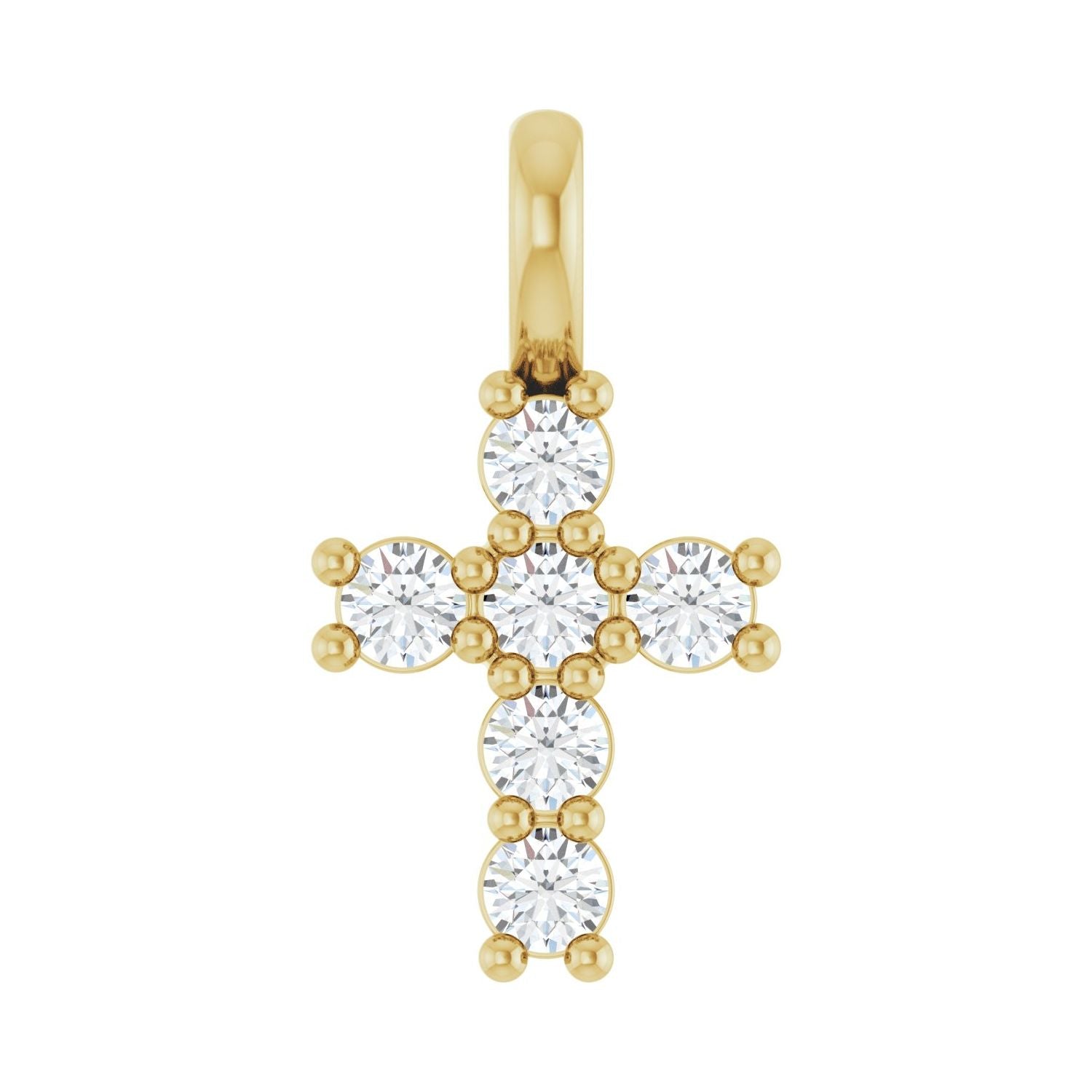 DIAMOND2DEAL 14k Gold 1 6ct Lab grown Diamond Pendant
