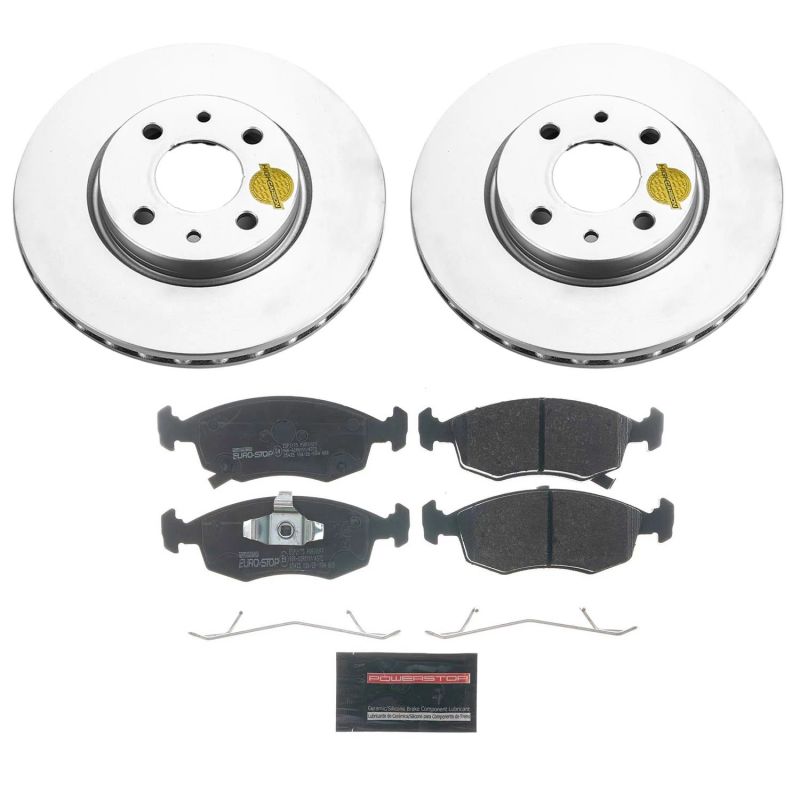 POWERSTOP Power Stop 12 18 Fiat 500 Front Euro Stop Brake Kit