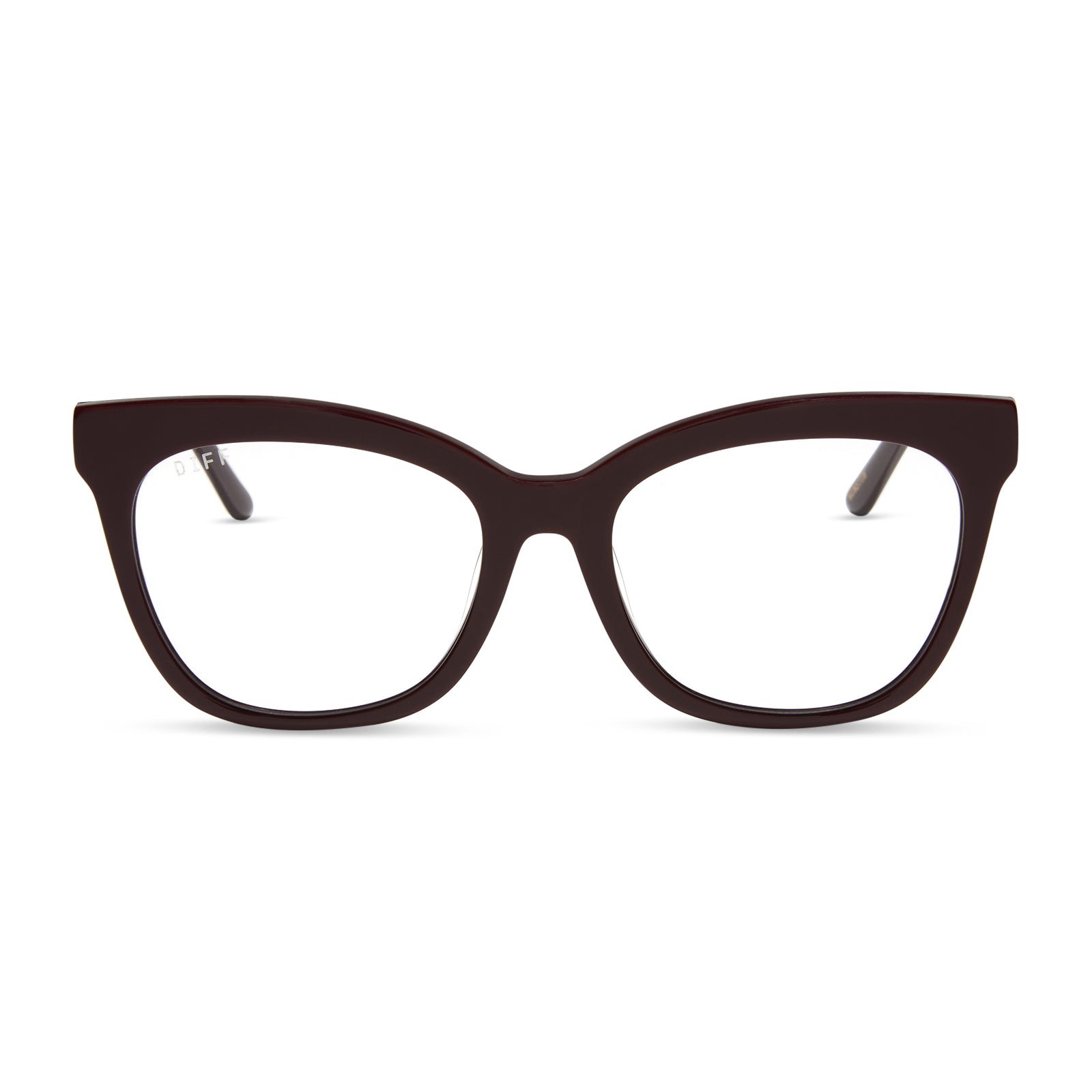 DIFF EYEWEAR JESSIE JAMES DECKER   WINSTON + BURGUNDY + PRESCRIPTION GLASSES