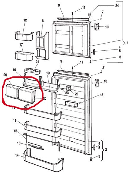 YOUNG FARTS RV PARTS Dometic Dairy Cover 2932581016