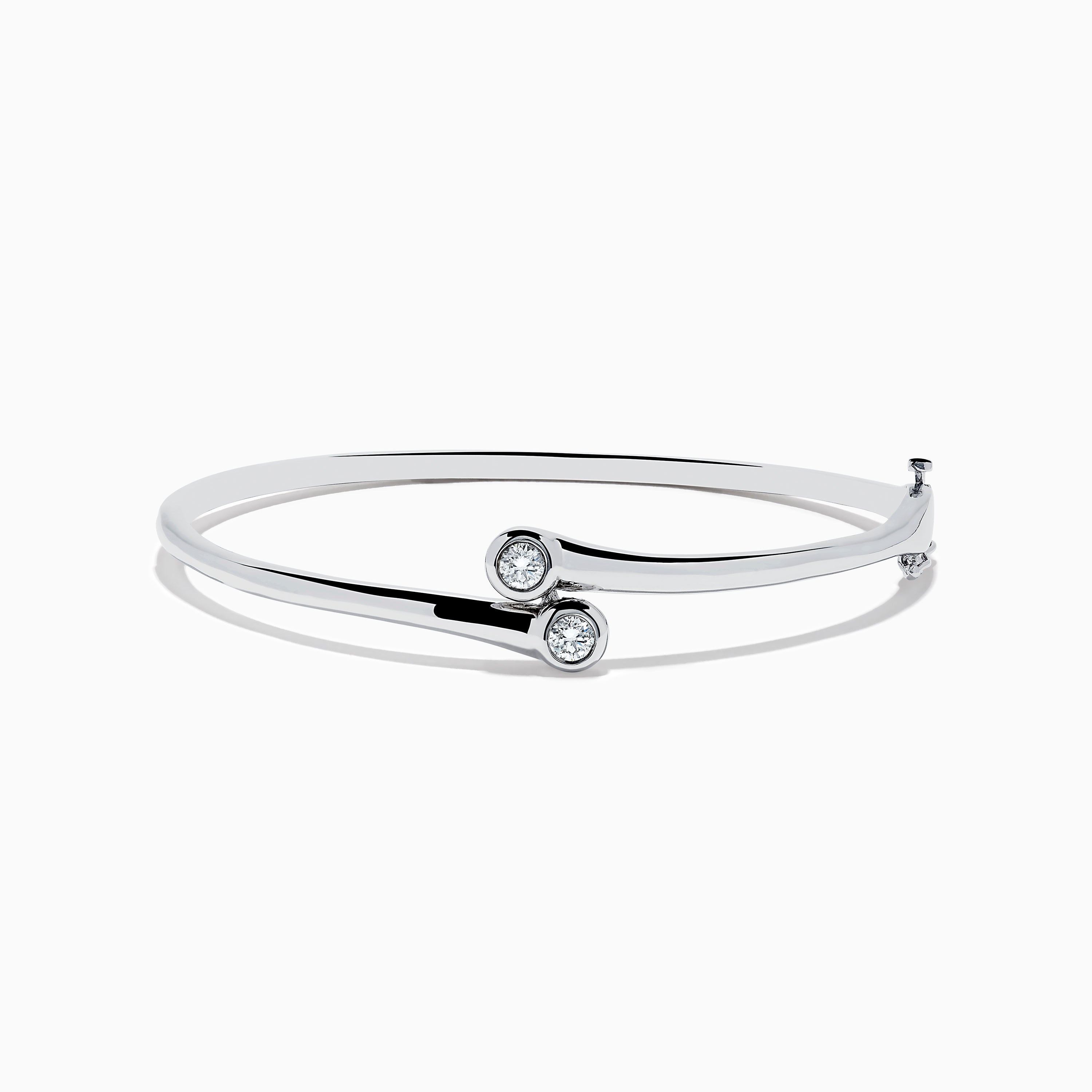 EFFY JEWELRY Pave Classica 14K White Gold Two of Us Diamond Bangle