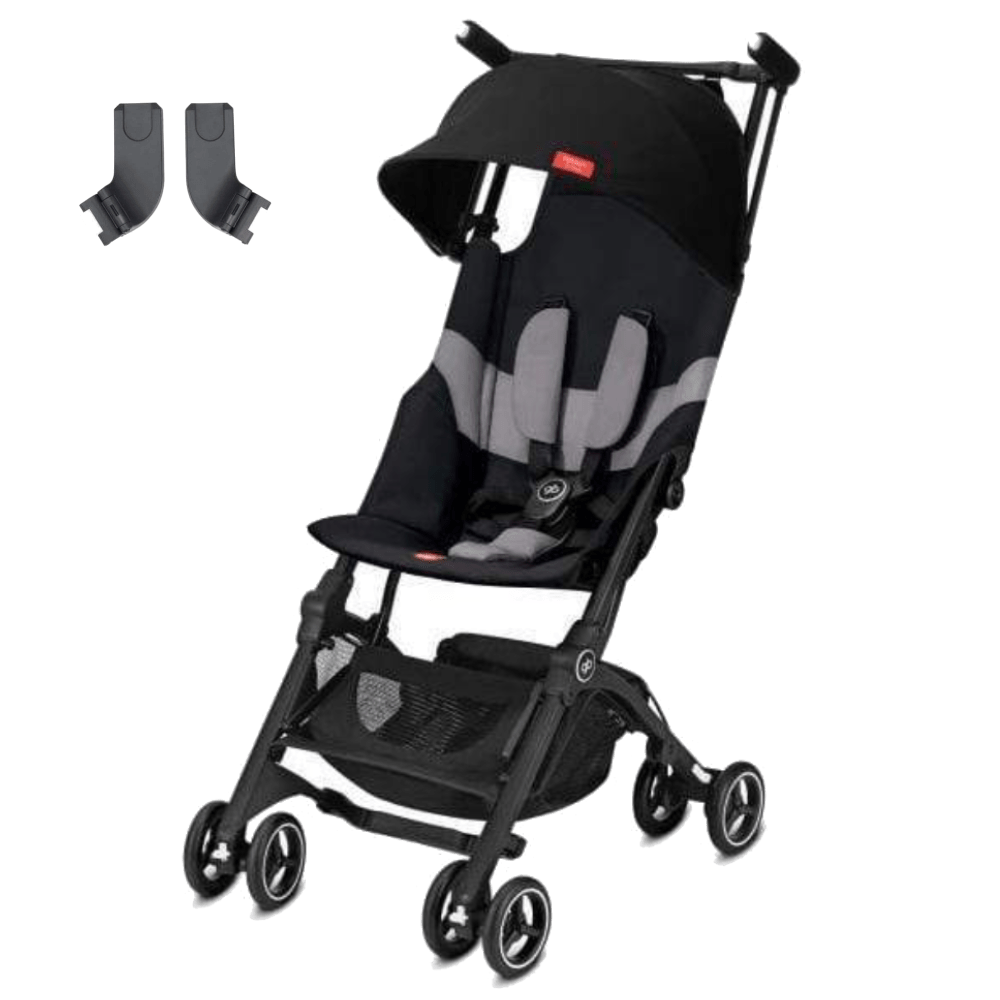 GB Pockit Plus All Terrain Stroller with Raincover and Adapter   Velvet Black