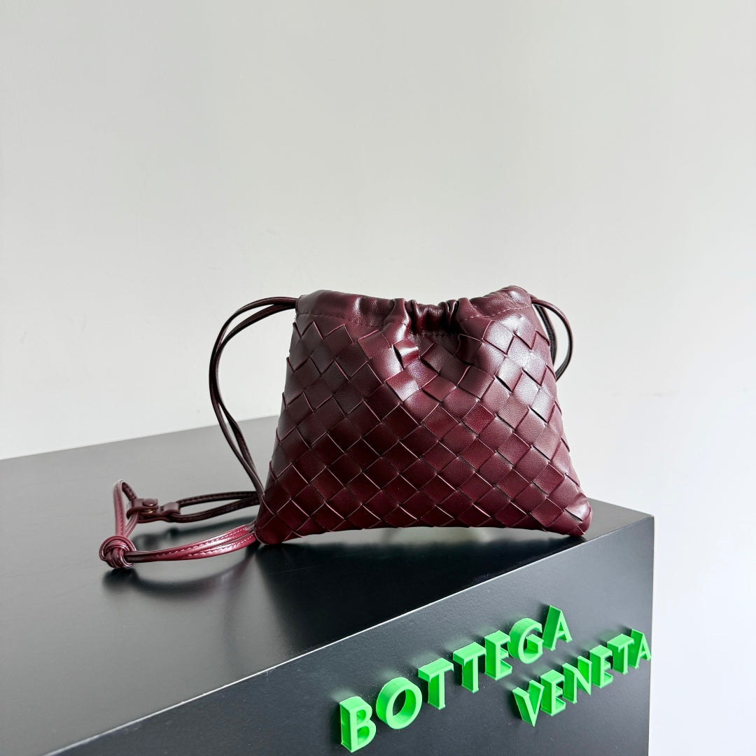 BOTTEGA VENETA BAG SMALL DUSTBAG 21 IN BURGUNDY LAMBSKIN