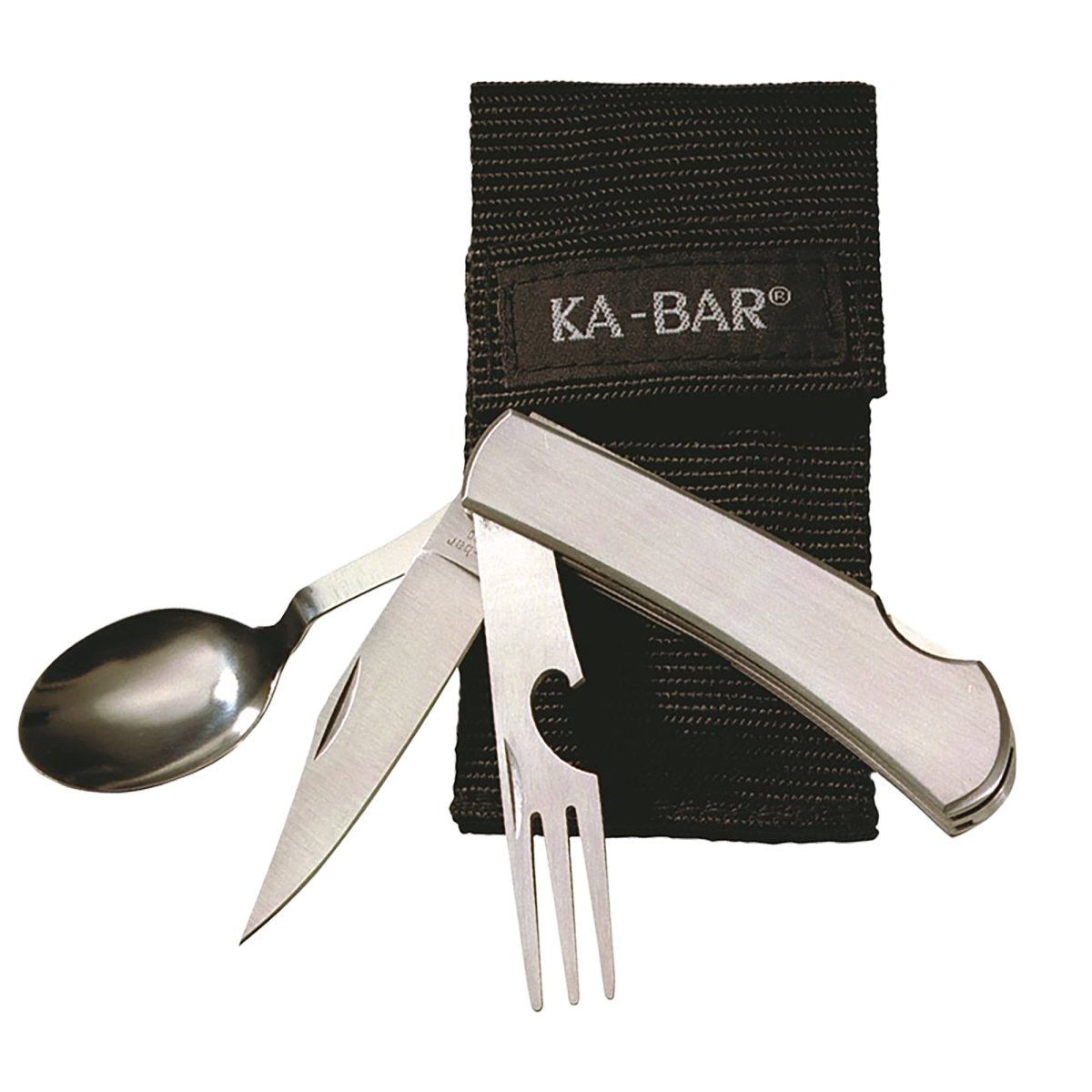 KA BAR Original HOBO Portable Fork, Knife and Spoon with Carrying Case