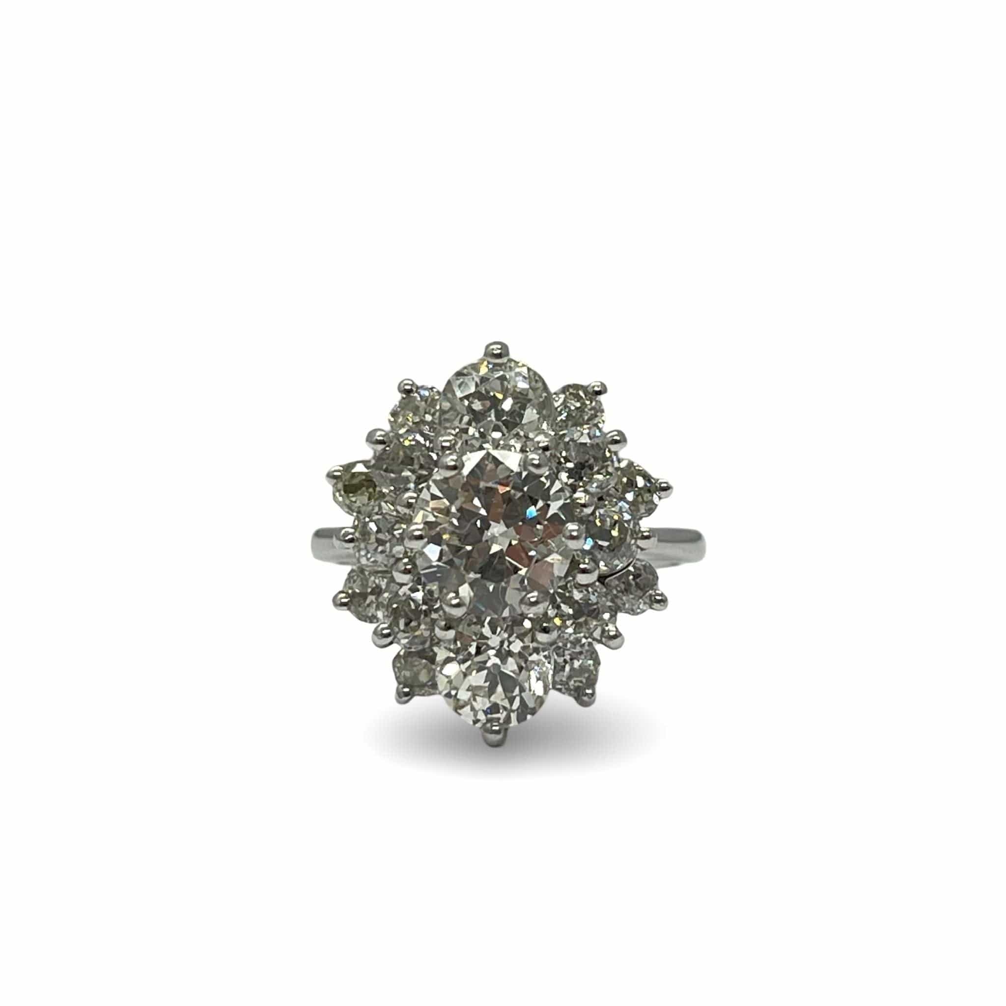 LA JOAILLERIE RIVE GAUCHE Antique gold and diamond ring 3.30 ct