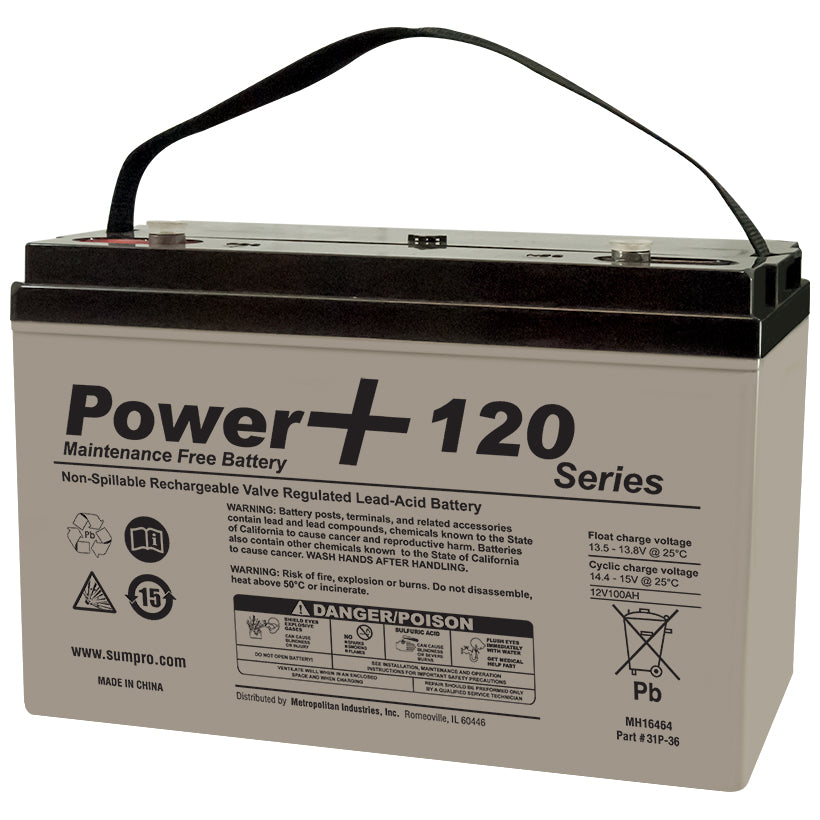 ION TECHNOLOGIES (Sumpro PowerPLUS) Sumpro 120ah AGM Replacement Battery