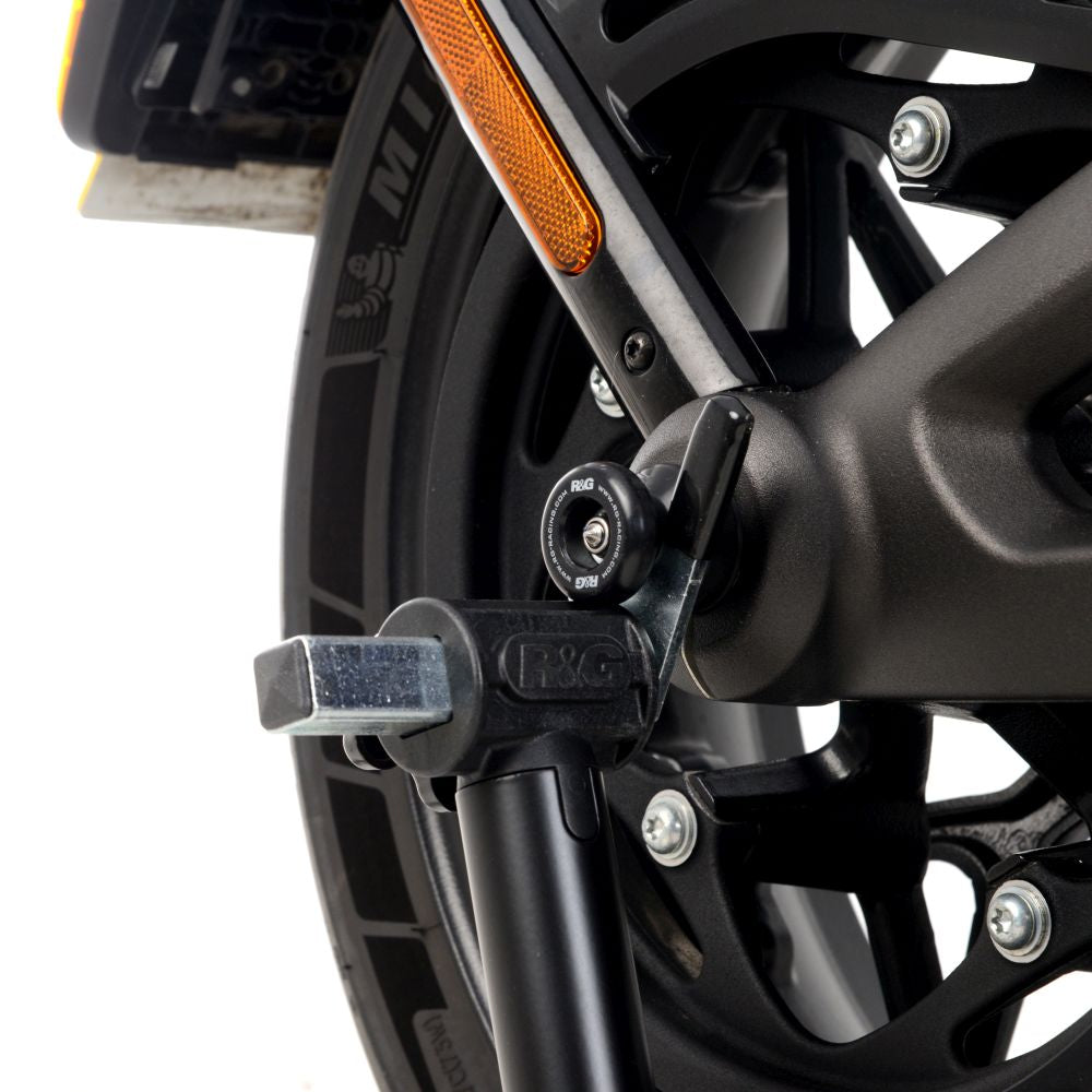 R&G Racing Black Spindle Sliders For 2020 2022 Harley Davidson LiveWire ELW