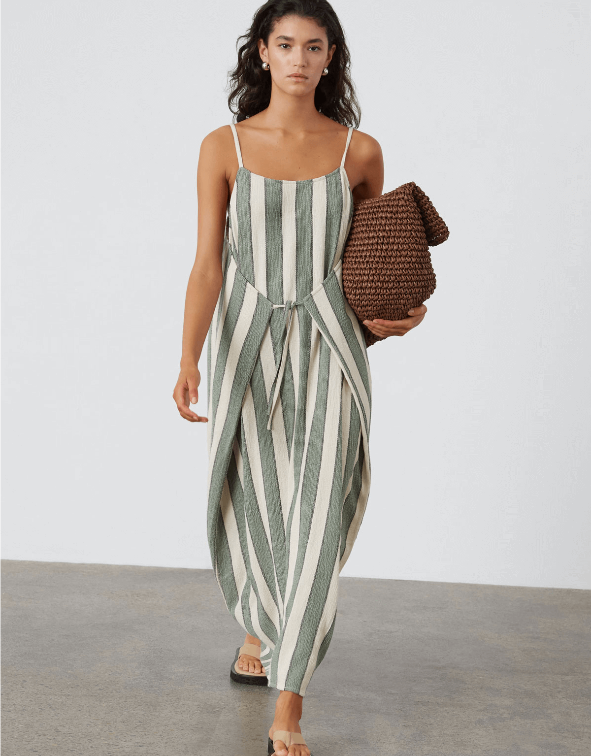 ZULU & ZEPHYR Eucalyptus Stripe Organic Cotton Dress