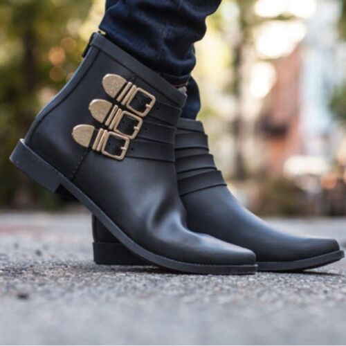 Loeffler Randall Fenton Black Rubber Rain Boot 10