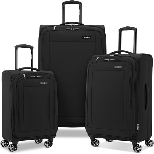 Samsonite 3 Piece Expandable Softside Luggage Set Spinner Carry on 20" 25" 28"
