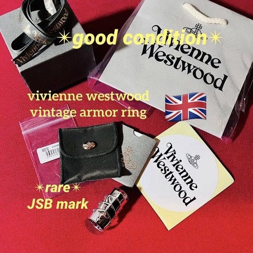 JSB Engraved Rare Vivienne Westwood Armor Ring US 5~6.5 Silver Used F S Japan