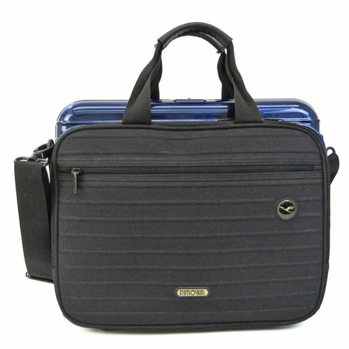 RIMOWA Lufthansa Bolero 2 in 1 Notebook Briefcase Shoulder Bag Travel Blue Black