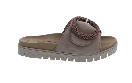 Ciabatta Gabor 63.745.14  velluto chevreau  caramel  migliore vestibilità  velcro