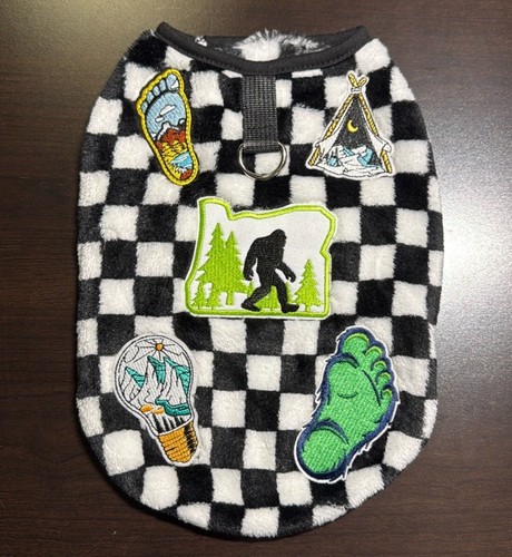 Dog Harness  D Ring  With Hand Sewn Embroidered Patches Homemade