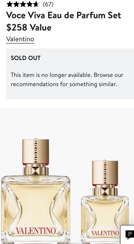 Valentino VOCE VIVA Eau De Parfum 3.4 oz and 1oz. Spray Set Brand New In a Box