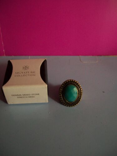 Avon Turquoise Color Stretch Ring Size 8 9 New