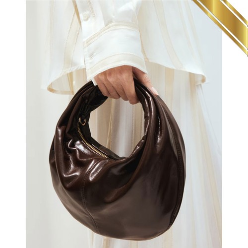 H&M Edition 2025 Coated Cross Body Bag Women Handbag Dark Brown   H&M Original