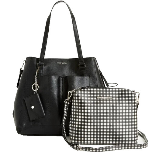 New Steve Madden Bdane 2 in 1 Satchel Bag Black DR127355