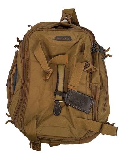 Briggs & Riley Travel Backpack BD120X 27 Olive Expandable Carry On Bag