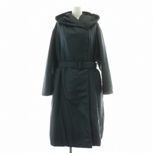 Max Mara The Cube CAMELUXE Camelux Padded Long Coat with Hood Belt 36 XS U 38