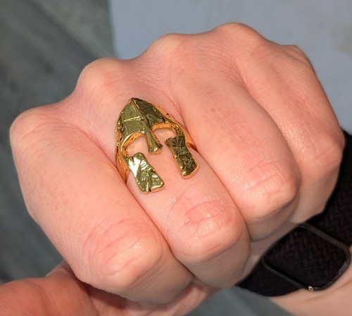 Gladiator Gold Ring Movie Old Roman Fighter Ancient Games Retro Vintage Mystery