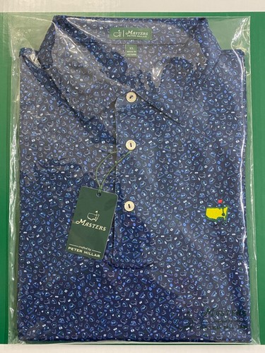 PETER DO with tags 2025 Masters Peter Millar Golf Shirt (Logo Hats) Augusta M  L   XL