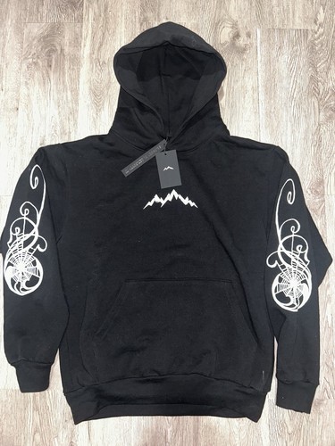 Afield Out Black Spiderweb Hooded Sweatshirt Size Medium