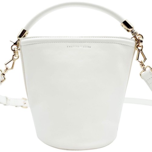 Charles & Keith 2 way bucket shoulder bag White hand bag Japan crossbody bag