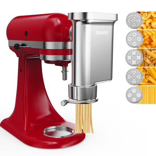 Metal Gourmet Pasta Press Attachment for KitchenAid Stand Mixer – Durable Met...