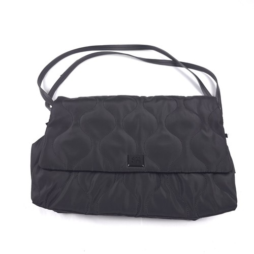 Steve Madden "Bclove" Black Quilted Puffer MED Shoulder Tote Bag Multi Pockets