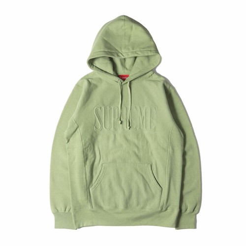 Supreme Hoodie Size: M Logo Embroidered Sweat Sage Tops U BEEG 0