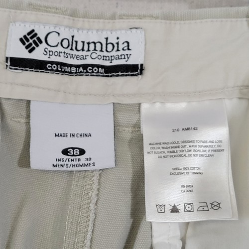 Pantalone Columbia uomo trekking outdoor 38x30 6 tasche bianco sporco