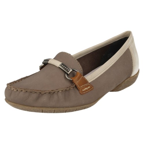 Ladies 42150 42 Slip On Moccasin Style Leather Casual Shoes By Rieker